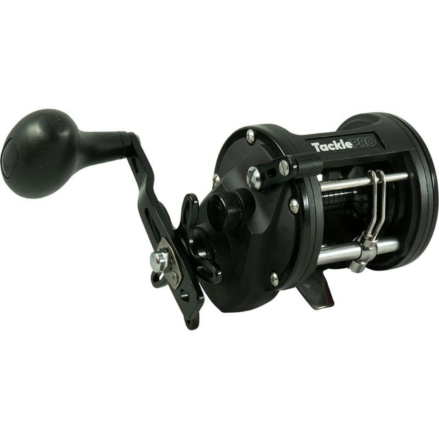 TacklePro XML10 Level Wind Overhead Reel with high-speed 6.0:1 gear ratio, durable stainless gears, and smooth 13Kg drag.