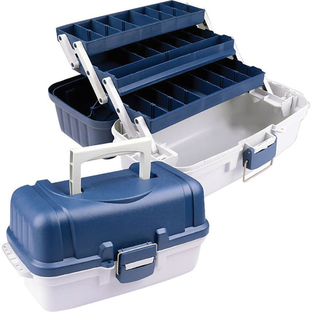 Durable TacklePro Three Tray Tackle Box with 3 accessible trays for organized fishing gear, perfect for all anglers.