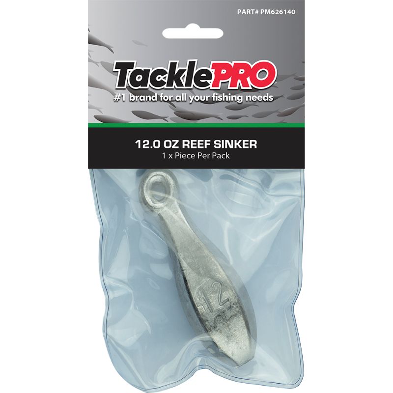 High-quality 12oz lead sinker designed for reef fishing, offering stability, precision, and improved catch rates for anglers.