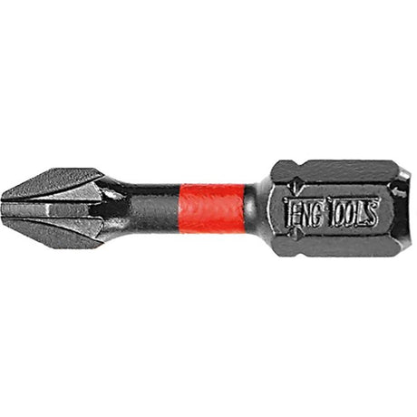 Teng 1/4in PZ#3 impact screwdriver bit, 30mm long, ideal for high-torque applications and Pozidriv screws, perfect for tight spaces.