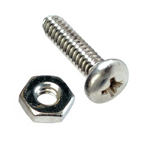 Champion 3/16in x 1/2in UNC Pan HD Set Screw made of 316 stainless steel, ideal for marine and industrial fastening applications.