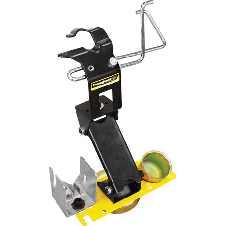 Adjustable MIG gun rest with cable hanger, height range 180-310 mm, features Park N Snap for precise wire cutting.