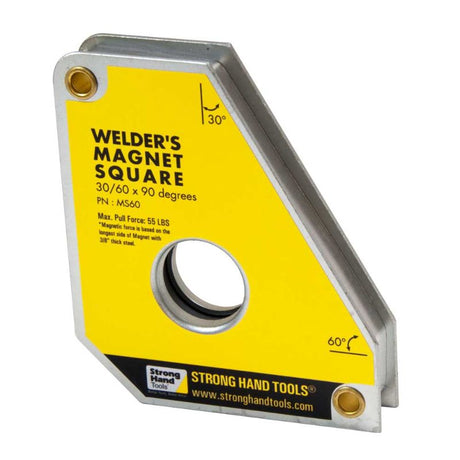 Stronghand Magnet Square 25 KG, compact tool for multi-angle welding, soldering, and durable with easy handling design.