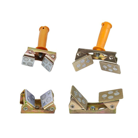 Four-piece Stronghand Maghold set with magnetic V-Pads for efficient light-duty holding and positioning of various parts.