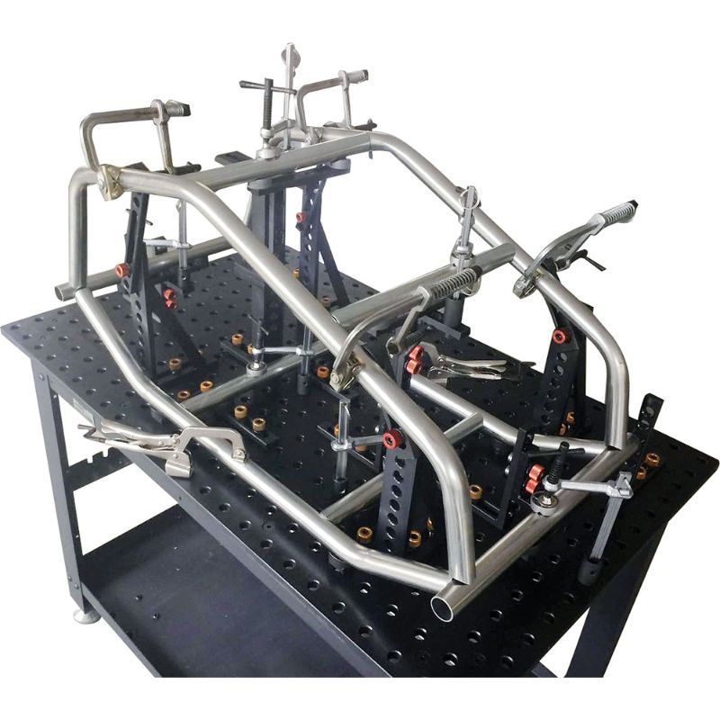 Stronghand Rhino Cart with 122-piece 3D fixturing kit, ideal for welding, fabrication, and project organization.