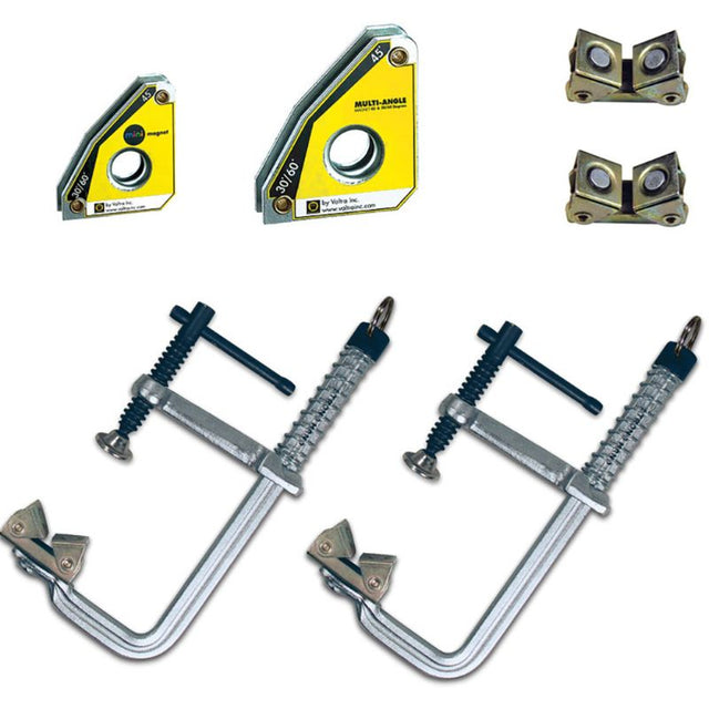 Stronghand Nomad Economy Tool Kit with versatile clamps and positioning tools for efficient DIY and professional projects.