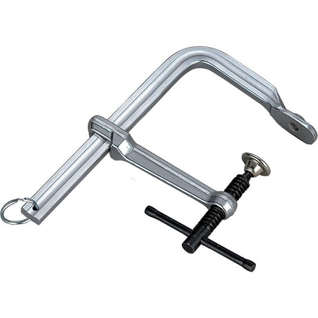 Stronghand Utility Clamp: durable heat-treated steel, 83mm throat depth, 227kg clamping pressure, lightweight at 0.5kg.