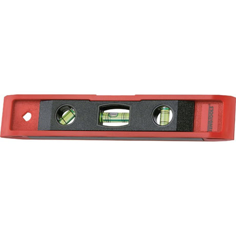 Teng ABS Plastic Torpedo Level 230mm in red; lightweight, durable, with magnets for hands-free leveling, and crush-proof vials.