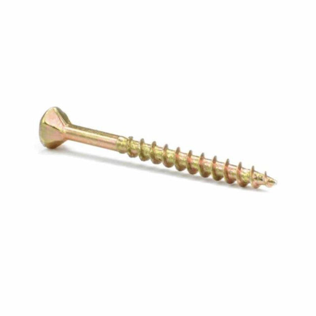 Champion Chipboard Set Screw 8G x 50mm, durable screws for woodworking with slot drive design, perfect for reliable fastening.