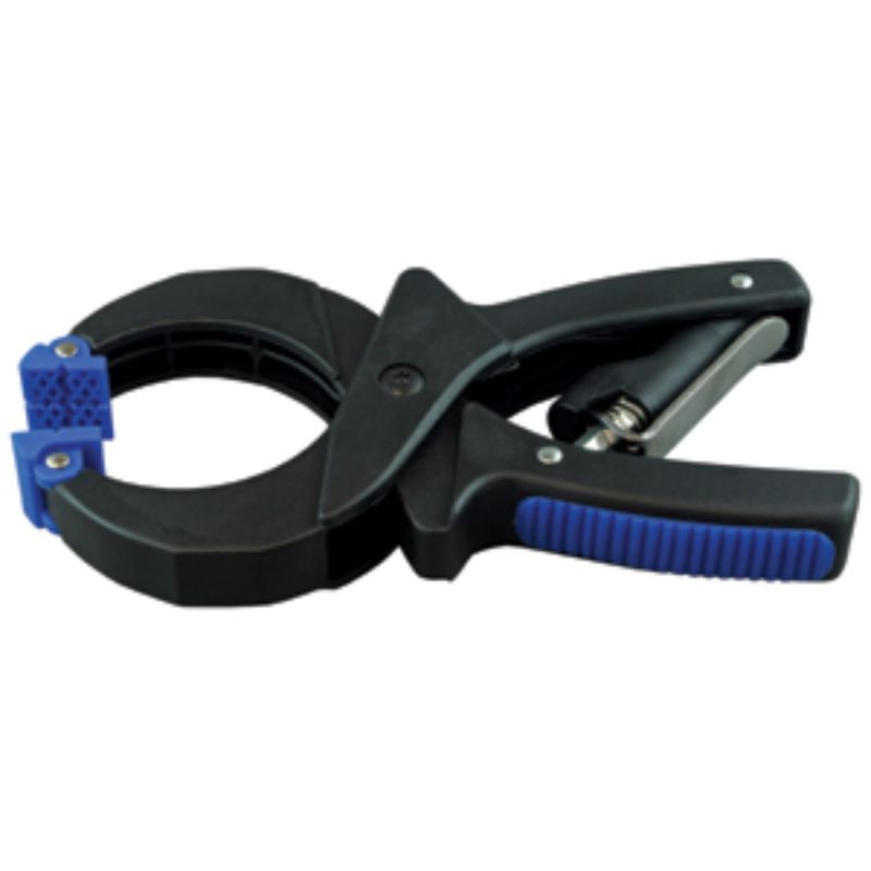 Trademaster Quick Release Hand Clamp - 125mm with durable plastic, swivel pads, serrated edge, and quick release lever for effective clamping.