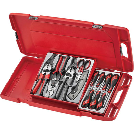 Teng Carry Case for 4 TC-Trays, lightweight, portable with click locks and straps for easy transport, fits tools securely.