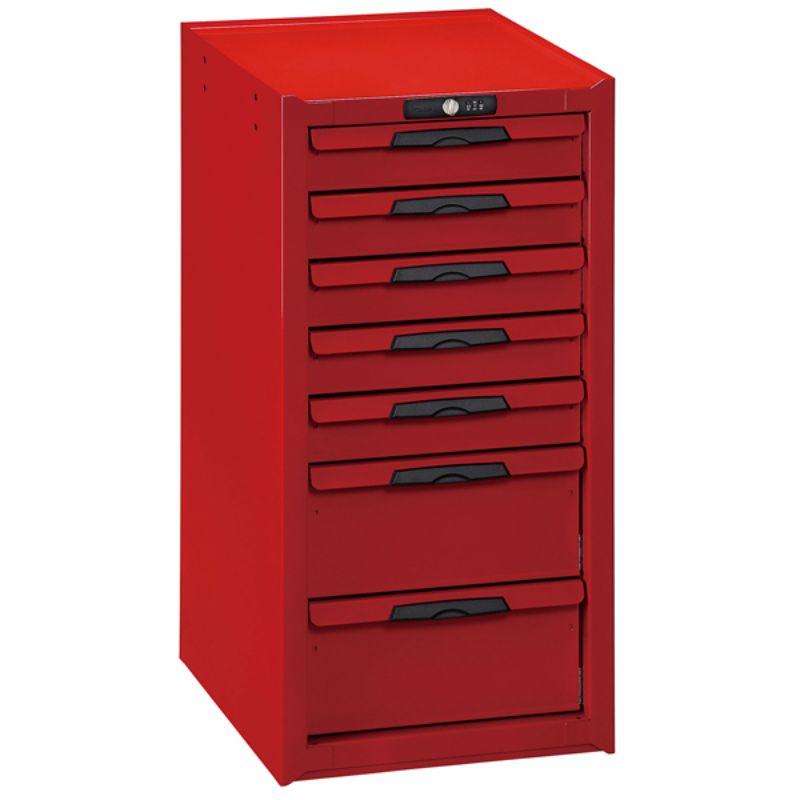 Lockable Teng 7-Drawer Side Cabinet for Roll Cabs, featuring spacious drawers for organized tool storage in a durable design.