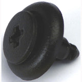 Black Champion push rivets, 14mm head & length, 6mm hole; ideal for secure fastening in automotive and DIY projects.