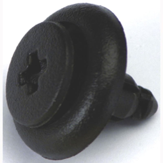 Black Champion push rivets, 14mm head & length, 6mm hole; ideal for secure fastening in automotive and DIY projects.