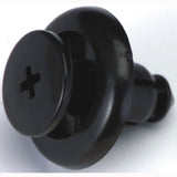 Black Champion push rivets, 20mm head, 9mm length, 8mm hole size, ideal for automotive and home improvement projects.