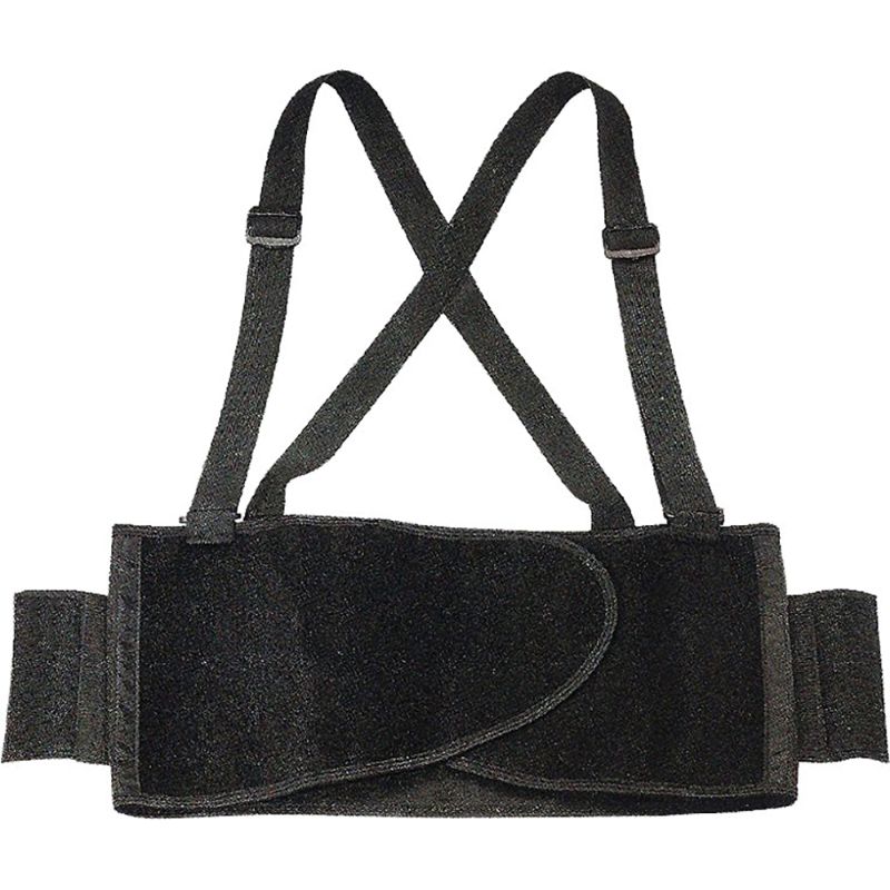 XL TTG Economy Back Support Belt, 116cm, offers secure support, elasticity, and comfort for lower back pain relief during activities.