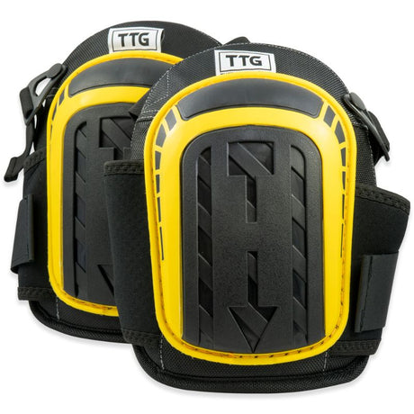 TTG Professional Moulded Knee Pads with EVA foam, gel core, and durable PVC shell for comfort and protection while kneeling.