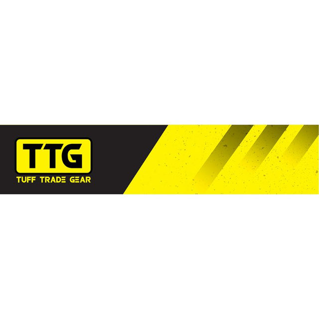 TTG 'Tuff Trade Gear' Display Sign: durable 965x210mm corflute, UV resistant for vibrant colors, ideal for trade events.