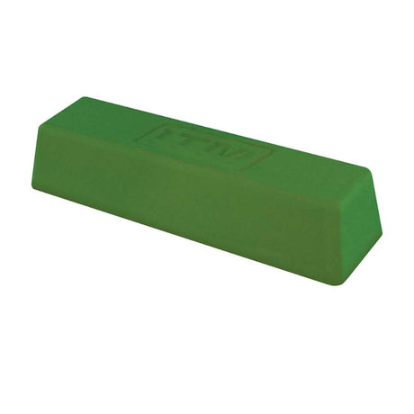 ITM Buffing Compound Green Hi/Gloss for achieving a glass-like shine on Copper, Brass, and Stainless Steel surfaces.