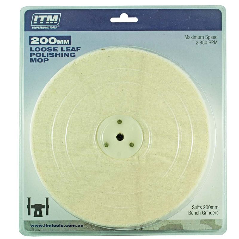 ITM Polishing Mop Loose Leaf 50 Fold 200 x 25mm