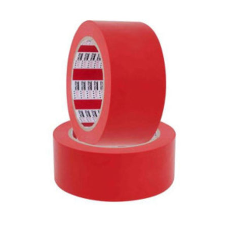 Red heavy-duty PVC floor marking tape, 48mm x 30m, ideal for clear demarcations in commercial and industrial spaces.