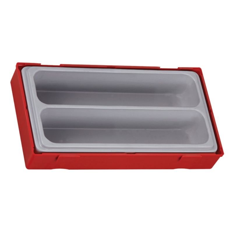 Teng Add On Compartment TC-Tray with two spacious compartments for organized tool storage, featuring a removable lid.