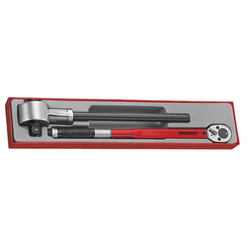 Teng 2pc Torque Multiplier & Wrench Set in a sturdy tray, designed for high-torque tasks with accurate calibration and portability.