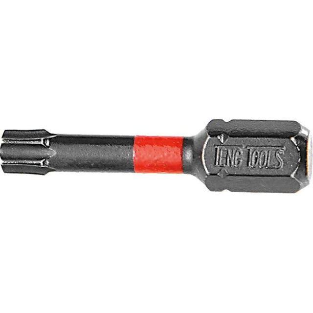 Teng 1/4in TX30 Impact Screwdriver Bit, 30mm, designed for durability with precise fit for efficient screwdriving tasks.