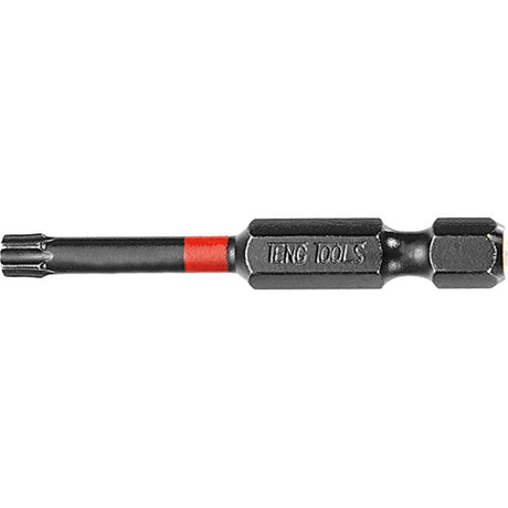 Teng 1/4in TX20 impact screwdriver bit, 50mm long, designed for durability and efficient fastening in various applications.