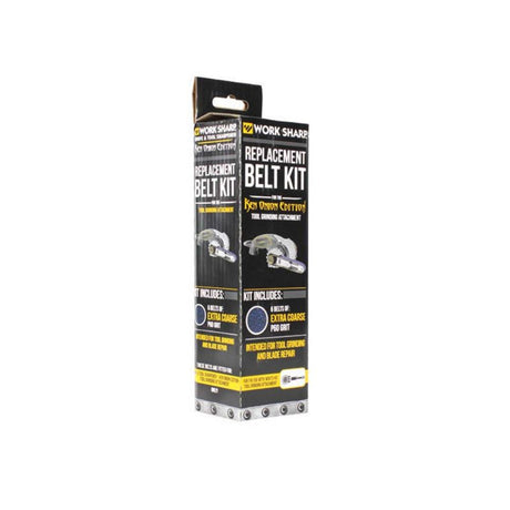 6-pack of Ken Onion Edition tool grinder replacement belts, featuring P60 grit for precision shaping and sharpening.