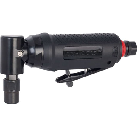 Teng Mini Air Die Grinder with 20,000 RPM, lightweight grip, safety throttle, and rear exhaust for precise grinding tasks.