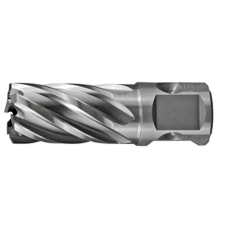 High-speed steel annular cutter with a 41mm diameter and 25mm depth, designed for precision and durability in drilling.