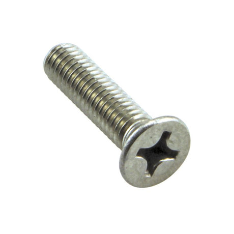 Champion M5 x 35mm machine screws in a 50-pack, featuring countersunk design for flush mounting and easy Phillips head driving.