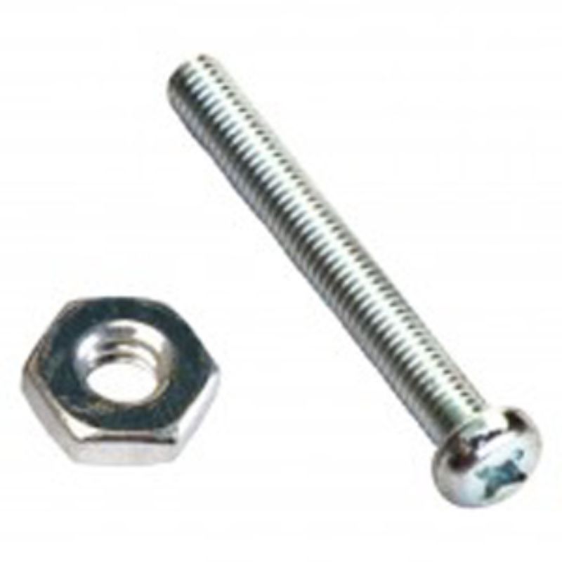 Champion M6 x 10mm stainless steel machine screws in a 25-pack, featuring pan head and Phillips drive for reliable fastening.