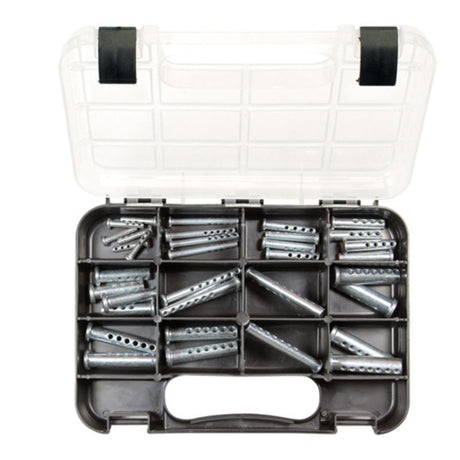 38-piece Champion GJ Grab Kit with multi-hole clevis pins, zinc-plated for corrosion resistance, ideal for DIY and construction.