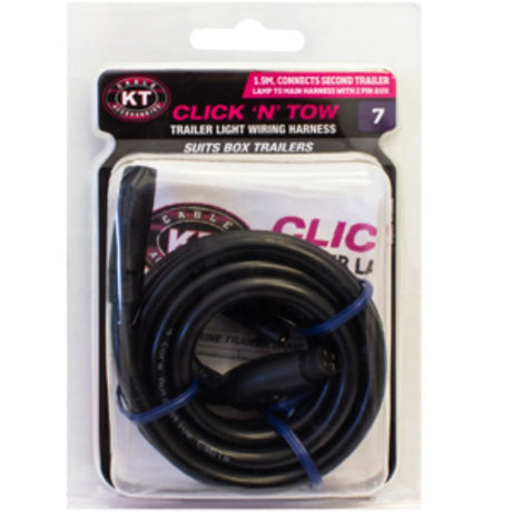 KT C'N'T 4P to 4P Left Lamp Harness-1.9M (#7) for secure trailer light connections, waterproof, color-coded, and easy to install.