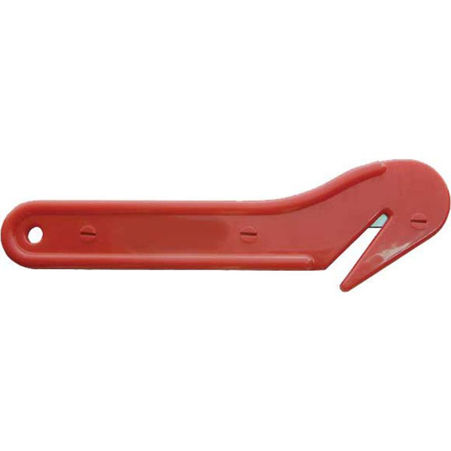 ProEquip Safety Film/Strapping Knife in orange, designed for safe cutting of film, tape, and strapping with ergonomic grip.