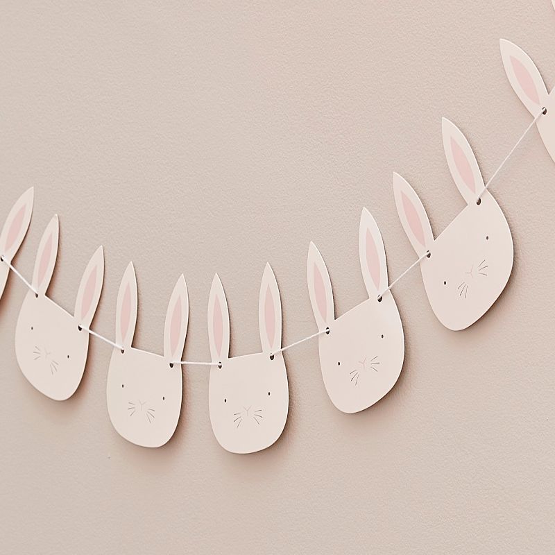 Easter Bunting - Ginger Ray Eggciting Pink/White Bunny