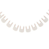 Easter bunting featuring 10 pink and white bunny flags, perfect for festive indoor and outdoor celebrations.