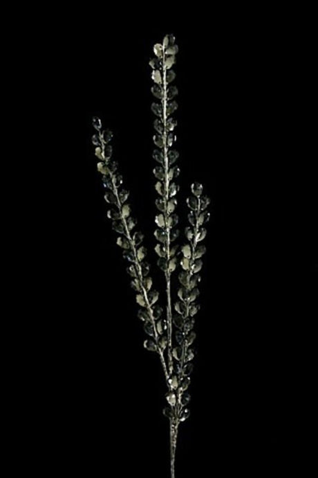 Set of 6 silver artificial mirror drop sprays, 115cm tall, ideal for elegant home decor and floral arrangements.