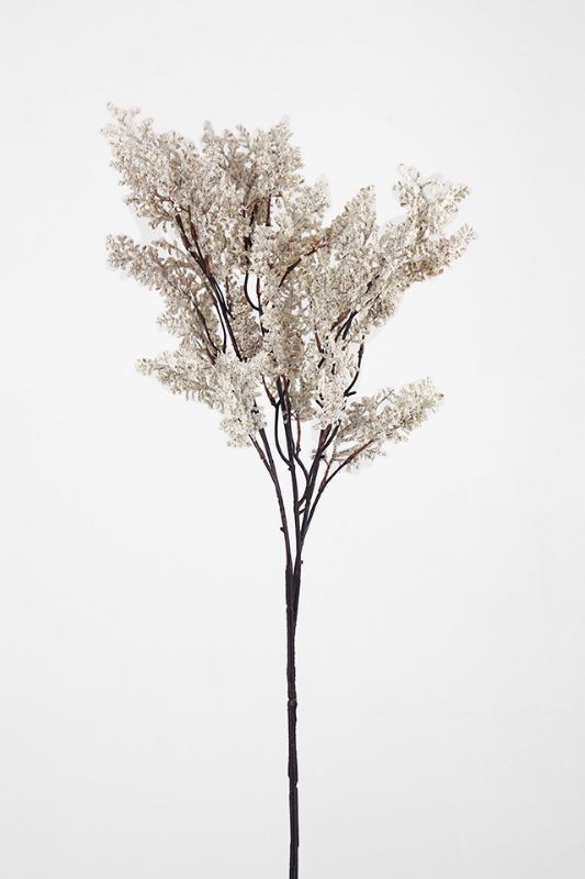 Set of 6 artificial fine Erica fillers in white and green, 92cm tall, perfect for elegant floral arrangements and decor.