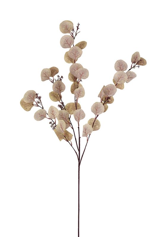 Light pink artificial apple leaves with fruit, set of 10, ideal for elegant floral arrangements and decor.