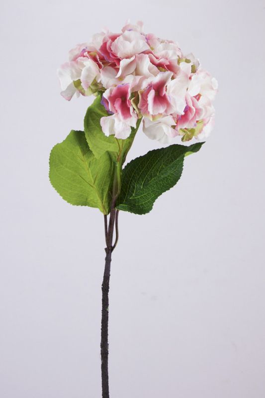 Artificial Deluxe Hydrangea set of 4 in vibrant pink, 65cm tall, ideal for elegant home decor and special events.