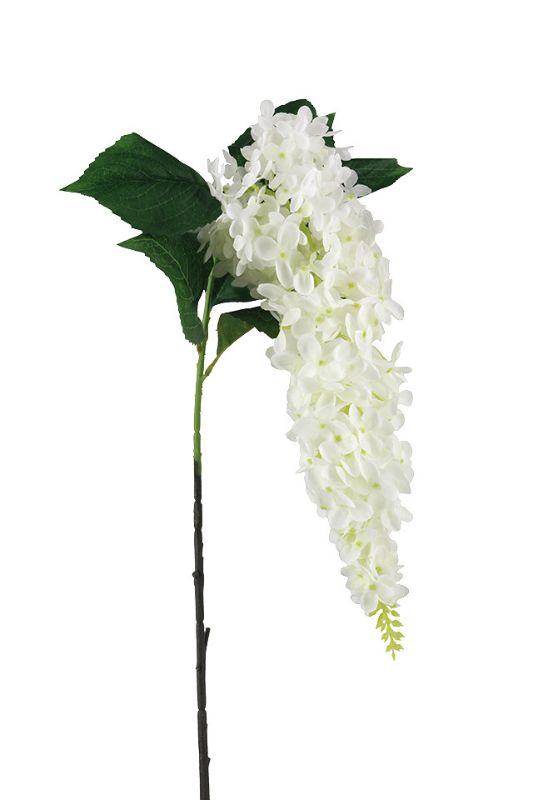 Lifelike white artificial hydrangeas in a set of 5, perfect for elegant home decor and easy maintenance.