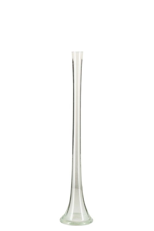 Set of 12 elegant clear glass Eiffel Tower vases, 63cm tall, ideal for stunning floral arrangements or centerpieces.