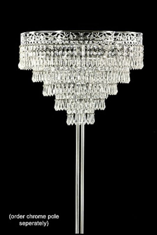 Clear multi-tier acrylic display stand, 36D x 19.5cmH, perfect for showcasing jewelry, beauty products, or desserts elegantly.