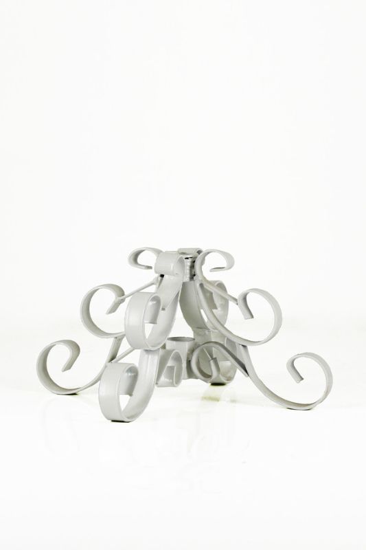 Elegant white glassrod bases set of 4, perfect for displaying decor, flowers, or candles at 12cm height.