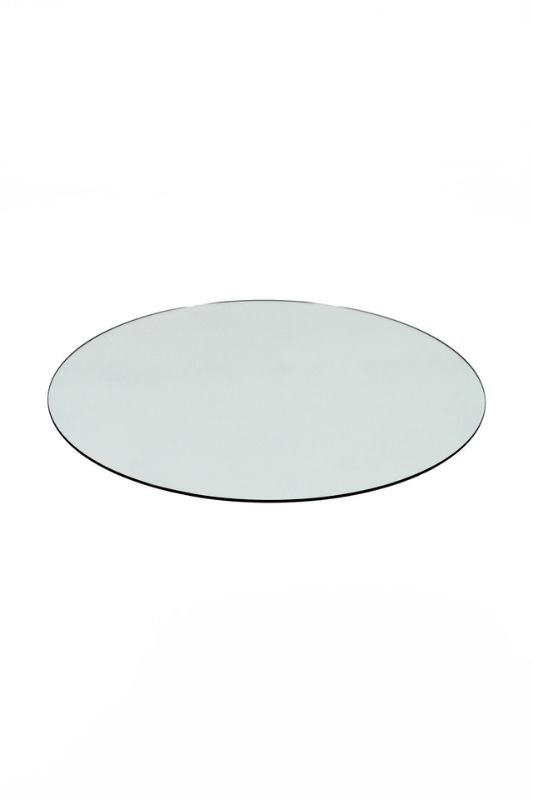 Set of 10 silver display mirrors with 4mm polished edges, ideal for elegant floral and candle arrangements.