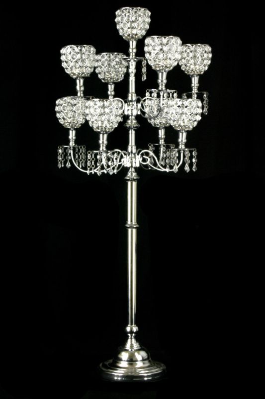 Elegant silver acrylic beaded cups with chrome finish, perfect for modern decor and special occasions, set of 2.