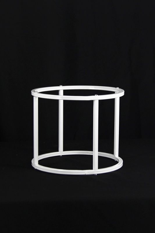 White table stands set of 10 for flowers or plates, ideal for elegant events and enhancing table decor with modern style.